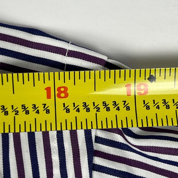 Brooks Brothers Dress Shirt Egyptian Ctn Sz 16-33 Slim Blue Stripe Button-Down - Picture 8 of 13